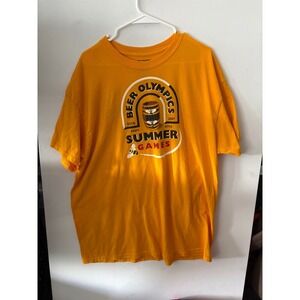 Beer Olympics Summer Games 2007 T-Shirt Mens Gildan DryBlend XL‎ Yellow